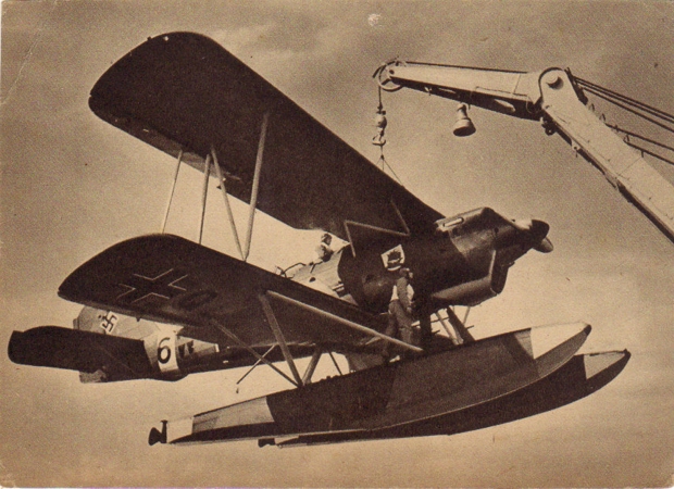 Post card Luftwaffe Der Adler Recco. plane