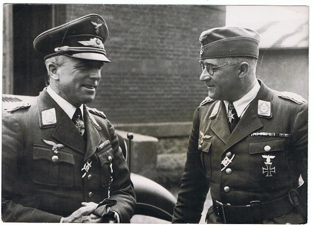 Press photo Luftwaffe General Ritter von Greim and Keller