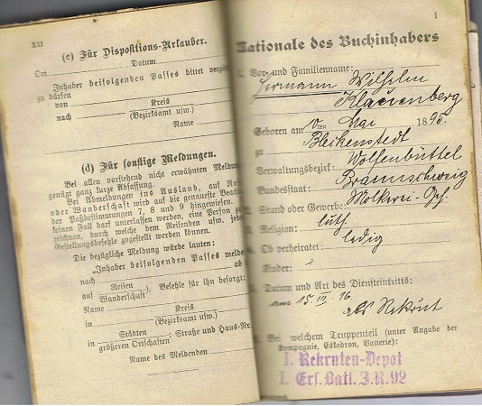 Militärpass and documents Artillery Russia and France - Image 2