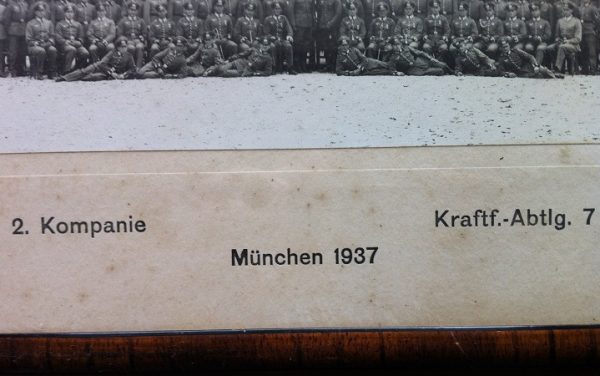 Large framed company photo Kraftfahr-Abt. 7 Munich 1937 - Image 3