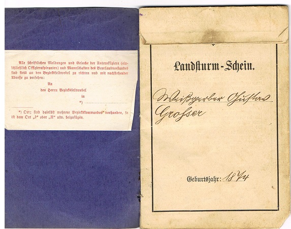 Militärpass 1915 and Landsturm-Schein Infanterie-Regiment 11 - Image 2