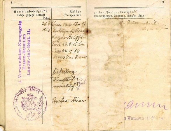 Militärpass 1915 and Landsturm-Schein Infanterie-Regiment 11 - Image 5