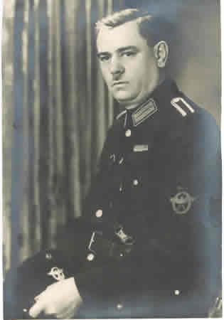 Large uniform portrait photo police man Vienna Austria