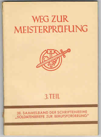 Schooling book OKW Wehrmacht 1943 Meisterprüfung