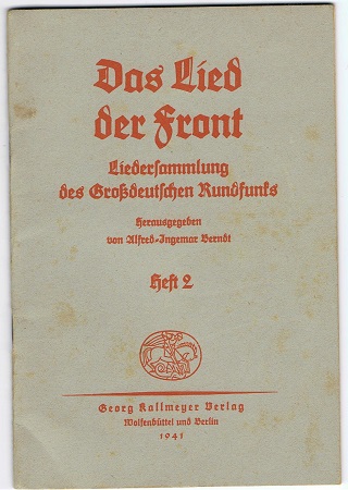 Songbook 1941 Das Lied der Front