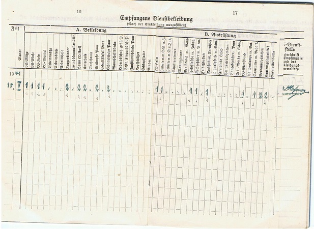 Luftschutz Dienstbuch service pass France München 1941 - Image 5
