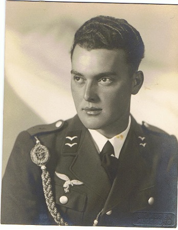 Luftwaffe portrait Gefreiter with shooting lanyard Augsburg