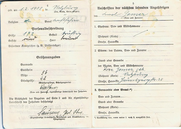 Luftschutz service pass Salzburg Austria 1938-1942 - Image 3