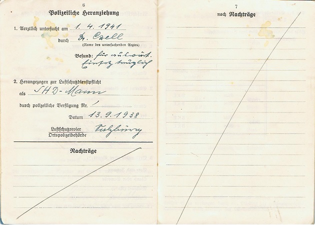 Luftschutz service pass Salzburg Austria 1938-1942 - Image 4