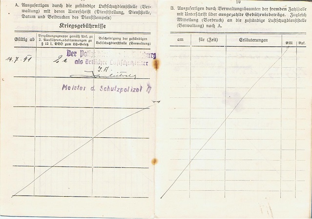 Luftschutz service pass Salzburg Austria 1938-1942 - Image 5
