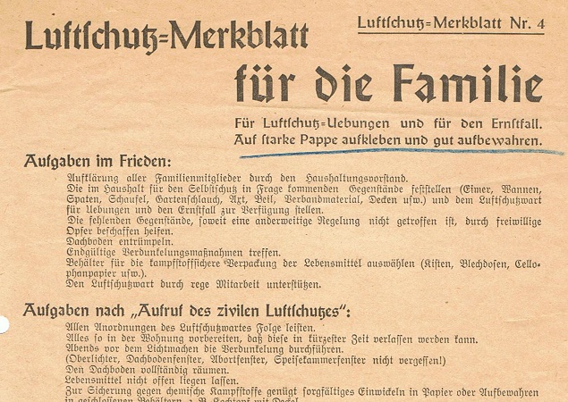 Luftschutz instructions leaflet for the family - Image 2