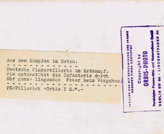 Press photo war reporter Luftwaffe flak ground combat Russia - Image 2