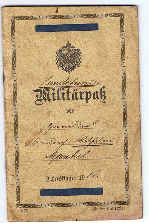 WW1 military pass Grenadier Infantry Eastern front 1916