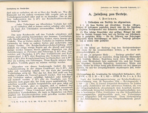 Traffic regulations 1935 Reichs Strassen Verkehrs Ordnung - Image 3