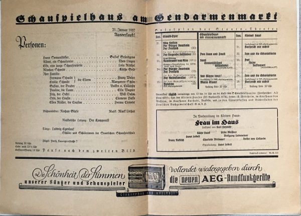 Staats-Theater Berlin Schauspielhaus Gendarmenmarkt programm - Image 5