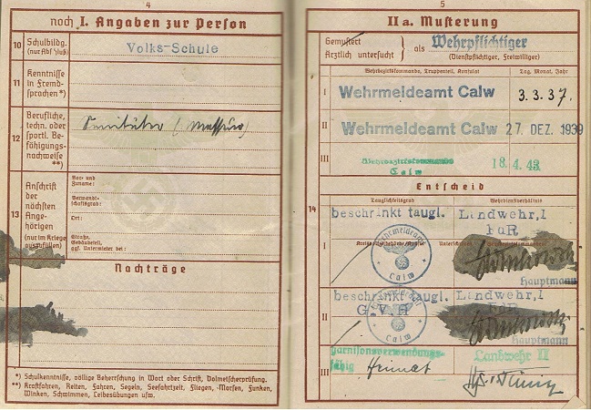 Wehrpass 1940 masseur Augsburg - Image 4