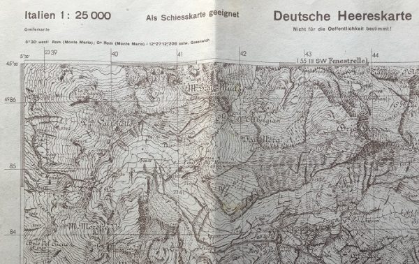 Map Heereskarte 1944 Massello Italy - Image 2