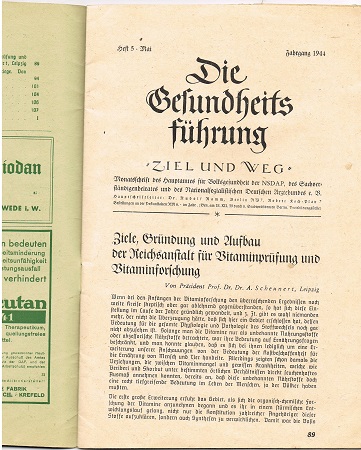 Die Gesundheits-Führung NSDAP medical magazine May 1944 - Image 2