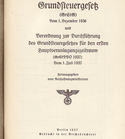 Reichs Finanz Ministerum tax manual 1937 - Image 2