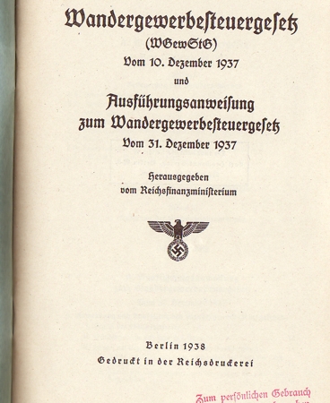 Reichs Finanz Ministerum tax manual 1938 - Image 2