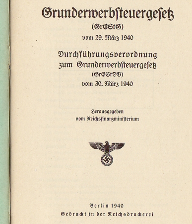 Reichs Finanz Ministerum tax manual 1940 - Image 2