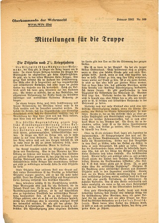 Mitteilungen für die Truppe OKW Januar 1942 Nr.169
