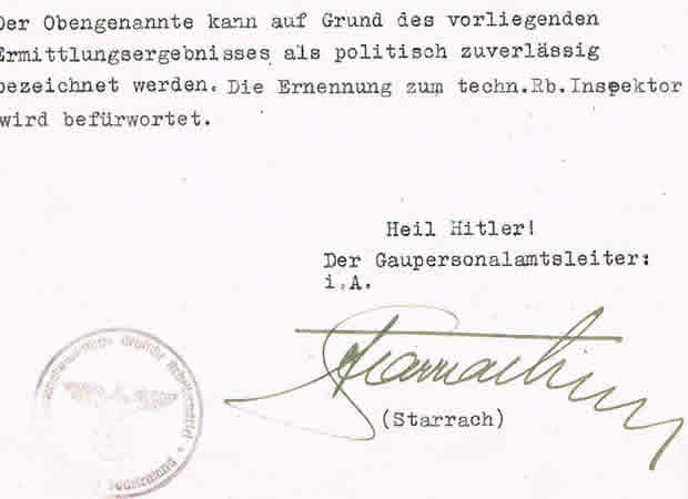 NSDAP Gauleitung Sudetenland political conduct report 1942 - Image 3