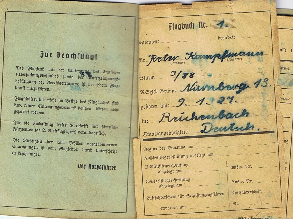 NSFK glider pilot pass 1943 Sturm Nürnberg Reichenbach - Image 2