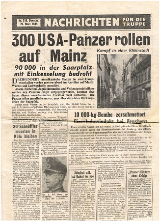 Nachrichten für die Truppe 20 march 1945 allied leaflet