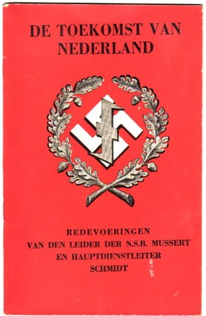 NSB booklet 1942 speech Anton Mussert / Dutch NS-Organisation
