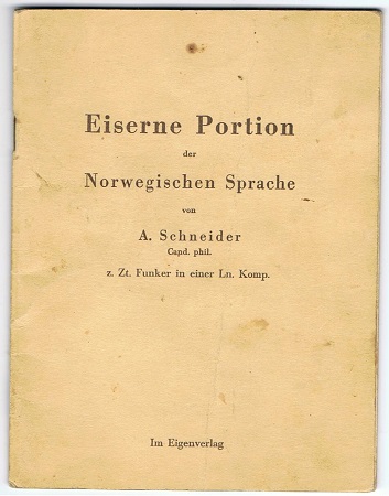 Dictionary for soldier in Norway 1941