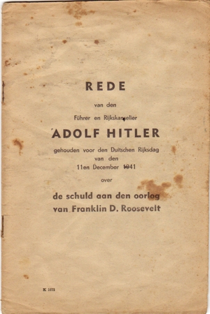 Redevoering Adolf Hitler Speech 11.12.41 #3