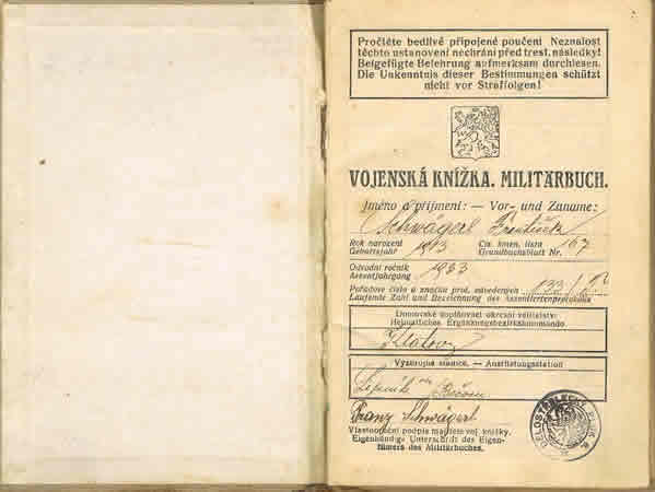 Czech military pass 1933 - Image 2