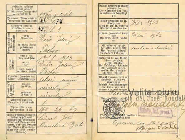 Czech military pass 1933 - Image 3