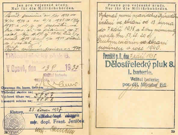 Czech military pass 1933 - Image 5