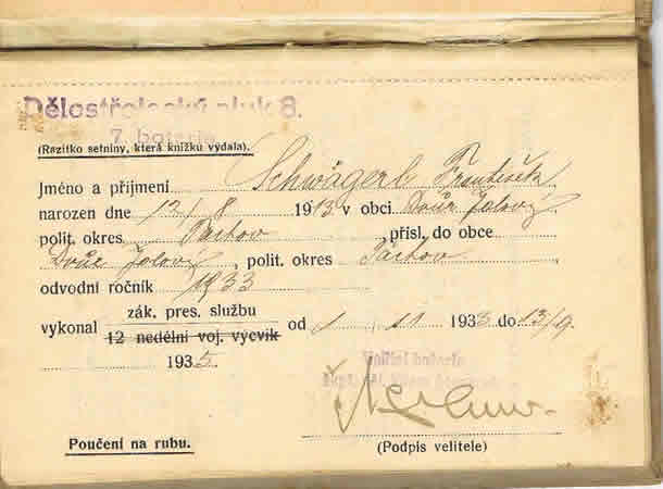 Czech military pass 1933 - Image 6
