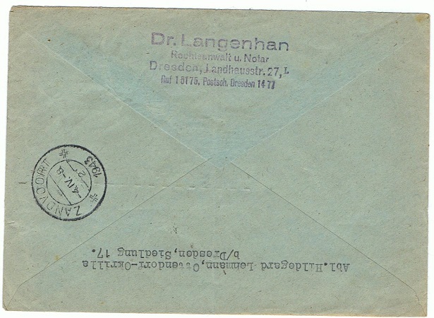 Envelope police Zandvoort Holland 1943 - Image 2