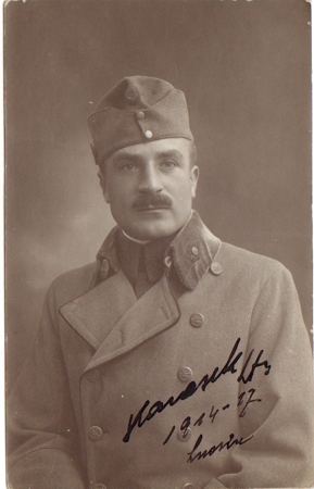 Italy WW1 postcard sized photo Italian soldier 1917