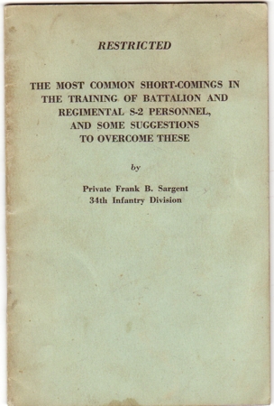 US-Army restricted manual short-comings in the training 1943