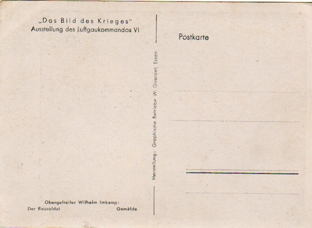 Post card art exhibition Luftwaffe Luftgaukommando VI - Image 2