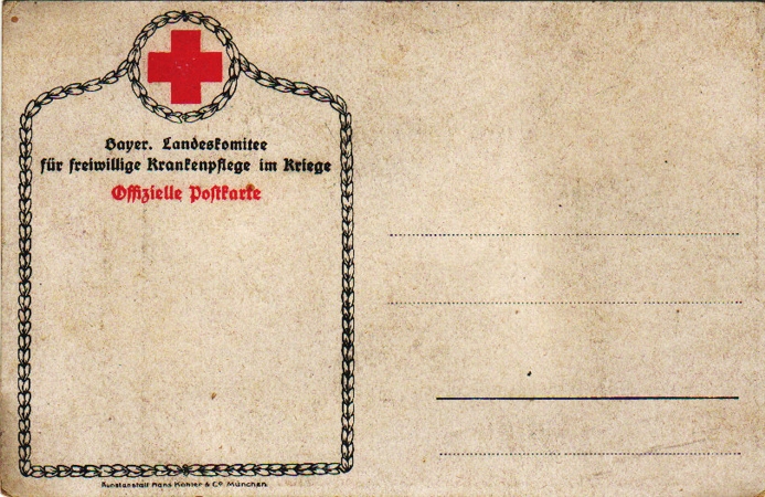 Postcard Bavarian comity for medical war volunteers - Image 2