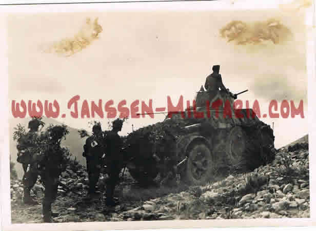 Press photo war reporter armored vehicle eastern front 1944