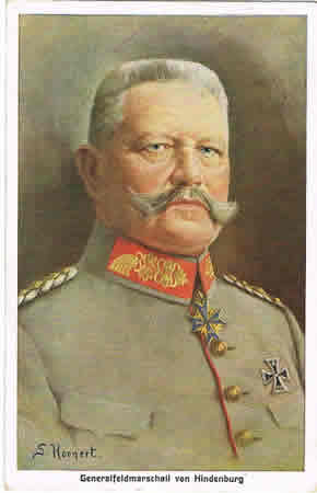 Postcard General Feldmarschall von Hindenburg 1916
