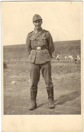 Postcard sized photo NCO Wehrmacht Iron Cross 2nd Class