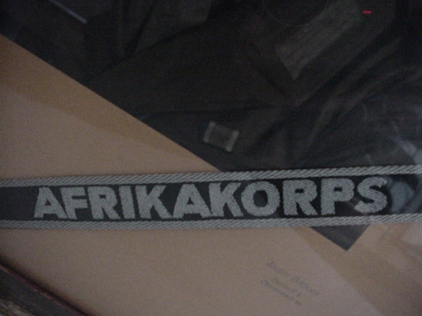 Framed photo Africa Corps soldier and cuff title Afrikakorps - Image 3