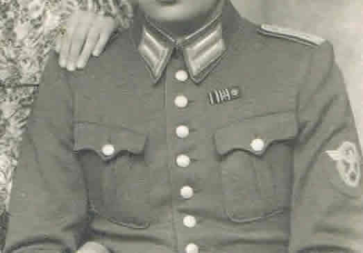Post card photo Gendarmerie military police man with family - Image 2