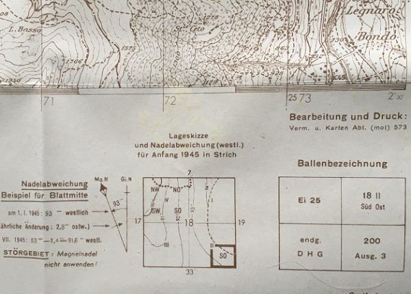 Map Heereskarte 1944-45 Pizzo del Diavolo Italy - Image 6