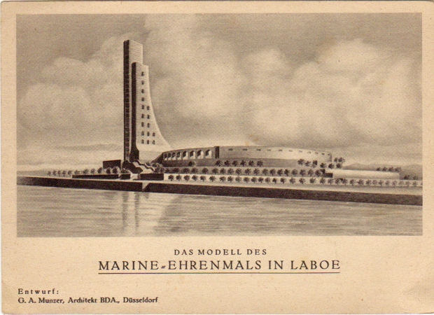 Post card Laboe memorial centre model