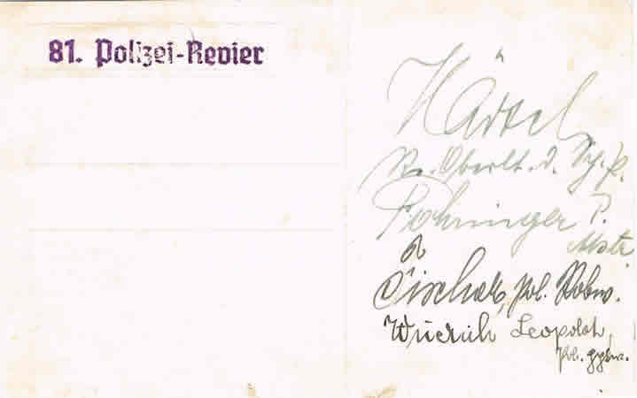 Post card photo police men Christmas 81.Polizei-Revier - Image 2