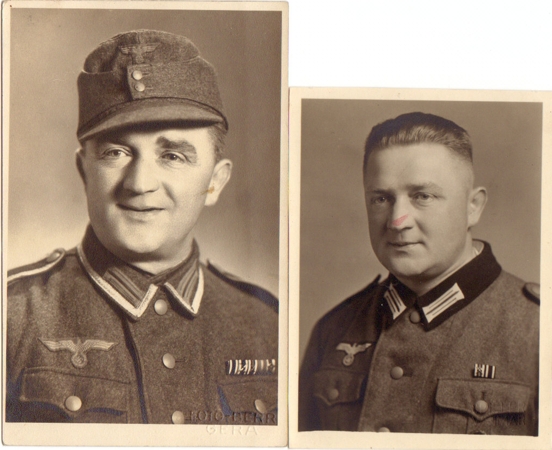 Two portrait photos soldier and NCO Gera
